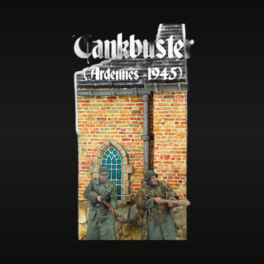WWII German Soldiers with Panzerfaust Ardennes 1945 1/35 Resin Diorama Kit - unpainted resin model kit