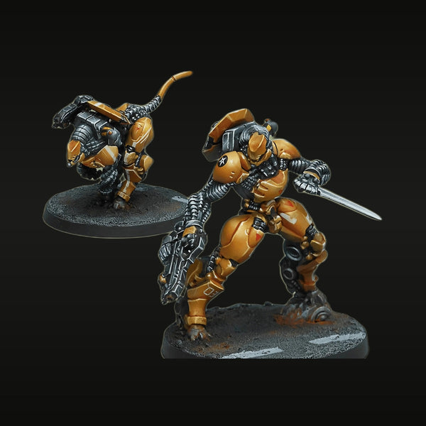 Sci-Fi Aleph Faction Warriors 2-Figure Set 28mm Resin Kit