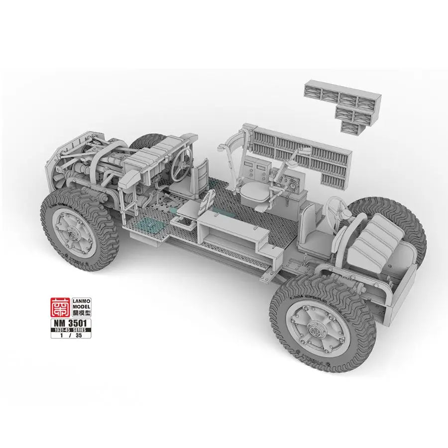 NM3501 Heavy&Lanmo 1/35 Autoblinda AB40/41/43 Armored Car Internal Structure Kit