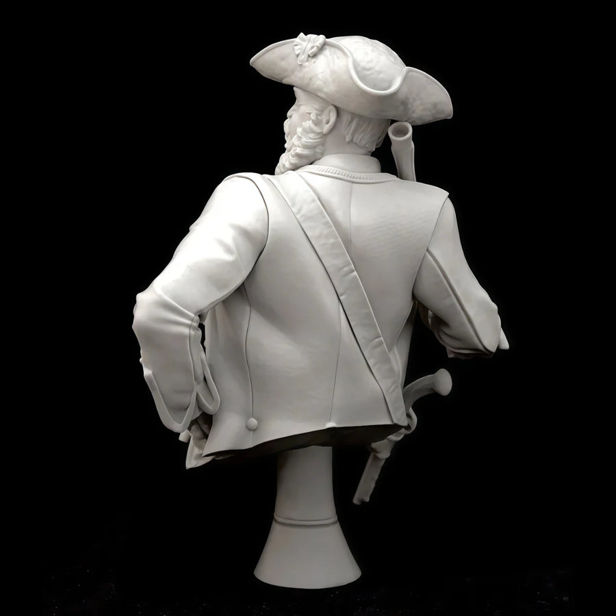 1/10 Scale Resin Unpainted Model Kit, Military Theme, Bust of Pirate Captain, Unassembled and Unpainted GK