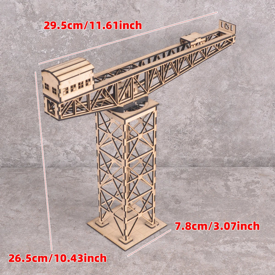 Assembly Architectural Model Sand Table Dock Naval Base Tower Crane Diorama Scale Model Kit 1/200