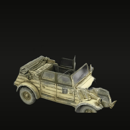 WWII Vehicle Debris with Damaged Car 1/35 Scale Resin Kit