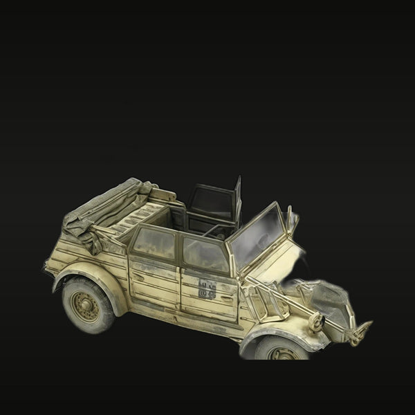 WWII Vehicle Debris with Damaged Car 1/35 Scale Resin Kit