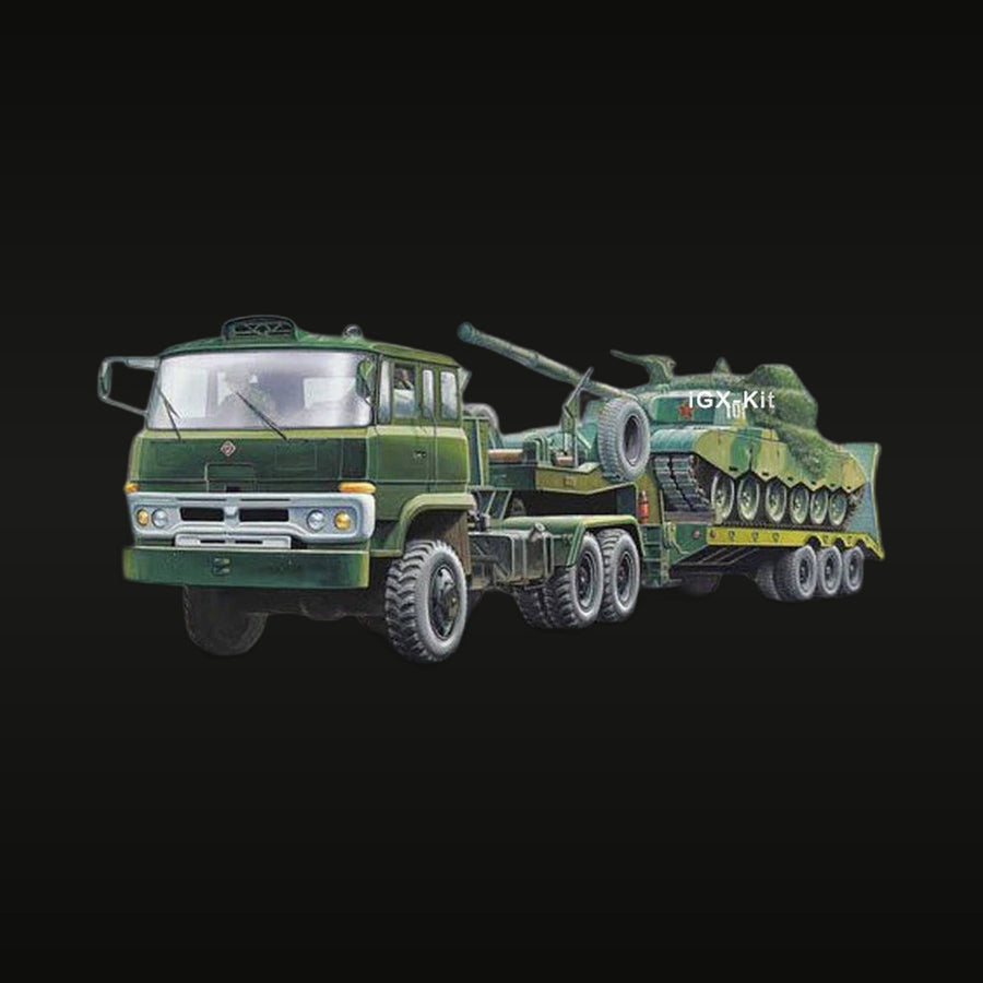 Chinese Military Tank Transporter with Type 59/69 Tank 1:35 Resin Vehicle Kit - unpainted resin model kit