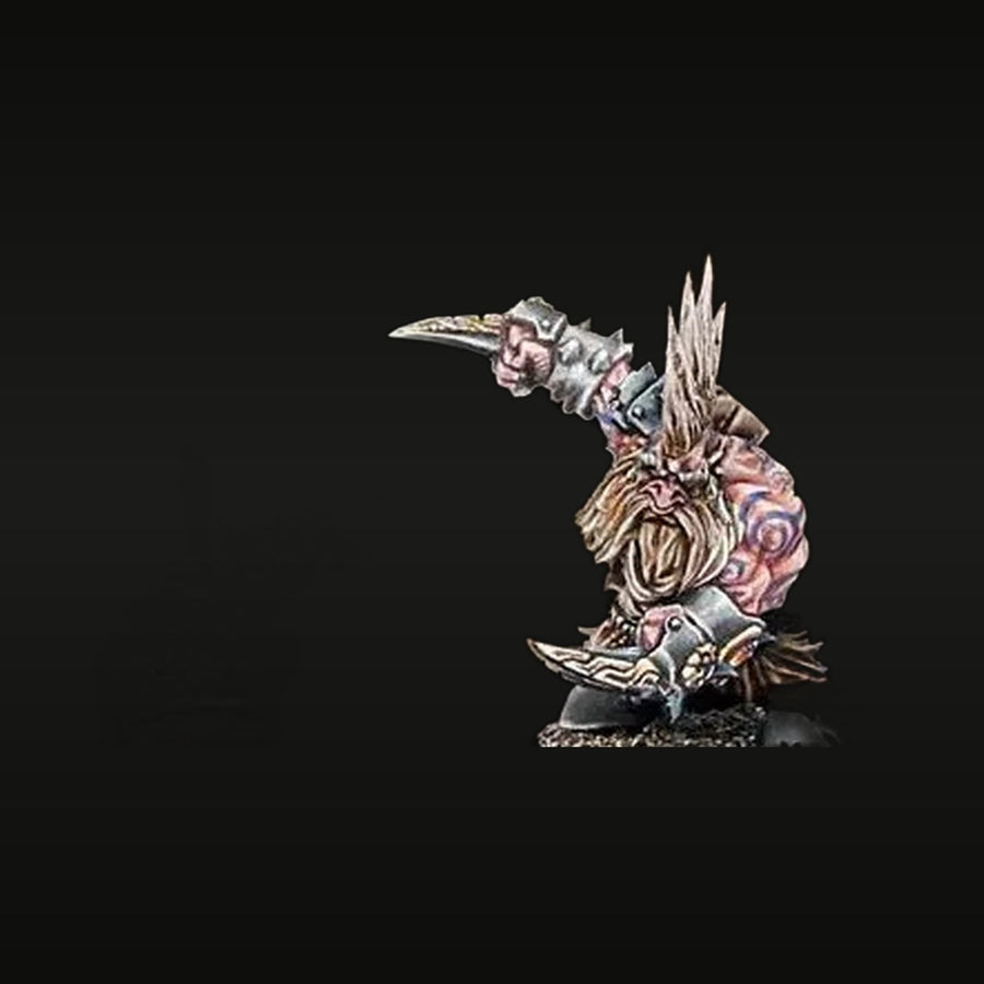 Dwarf Pit Fighter Enano Luchador Del Foso 28mm Resin Figure - unpainted resin model kit