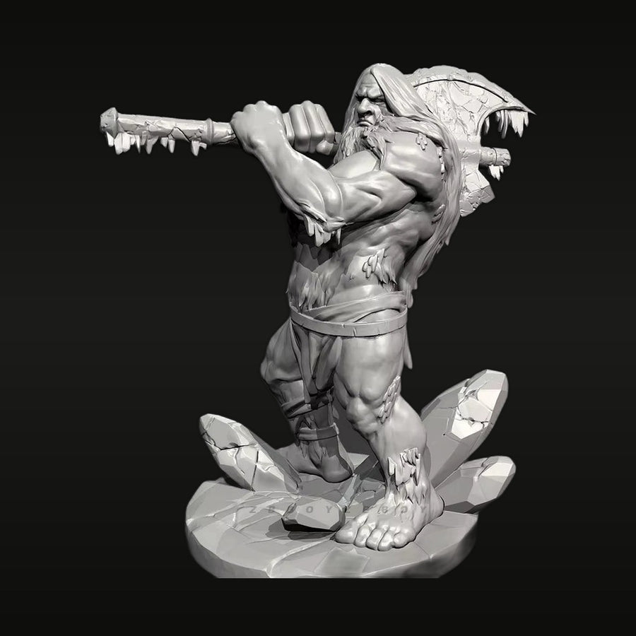Fantasy Male Barbarian Warrior with Flute 38mm Resin Bust Kit - unpainted resin model kit