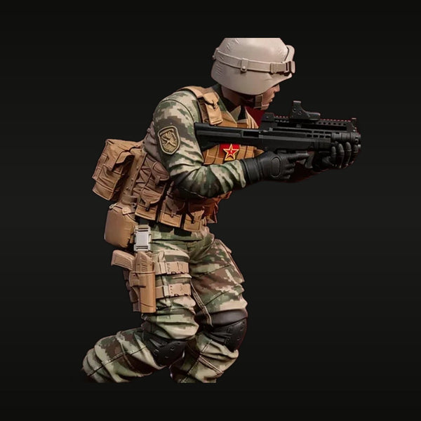 Modern Chinese PLA Commando with QBZ Rifle 1/35 Resin Figure Kit