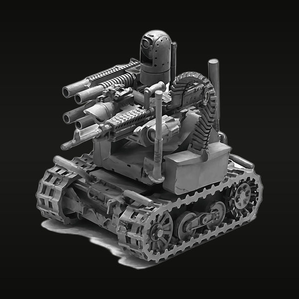 Sci-Fi Armed Combat Robot with Dual Turret 1/35 Resin Vehicle Kit