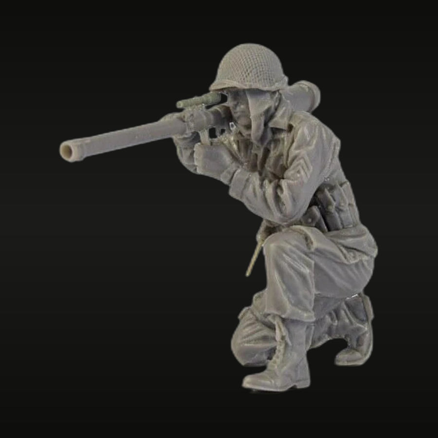 WWII US Army Soldier with M1 Garand Bayonet 1/35 Resin Figure Kit - unpainted resin model kit