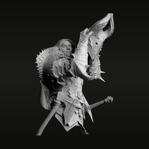 Fantasy Female Knight Yrsa Grym with Spiked Armor 130mm Resin Bust