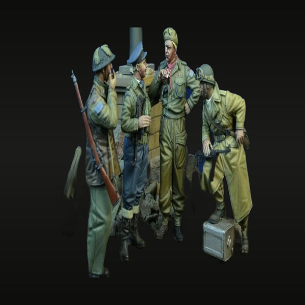 WWII American Soldiers Diorama Set 1/35 Resin Figure Kit