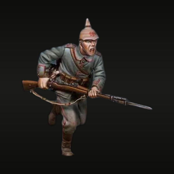 WWI German Soldier Bayonet Charge 1/35 Resin Figure