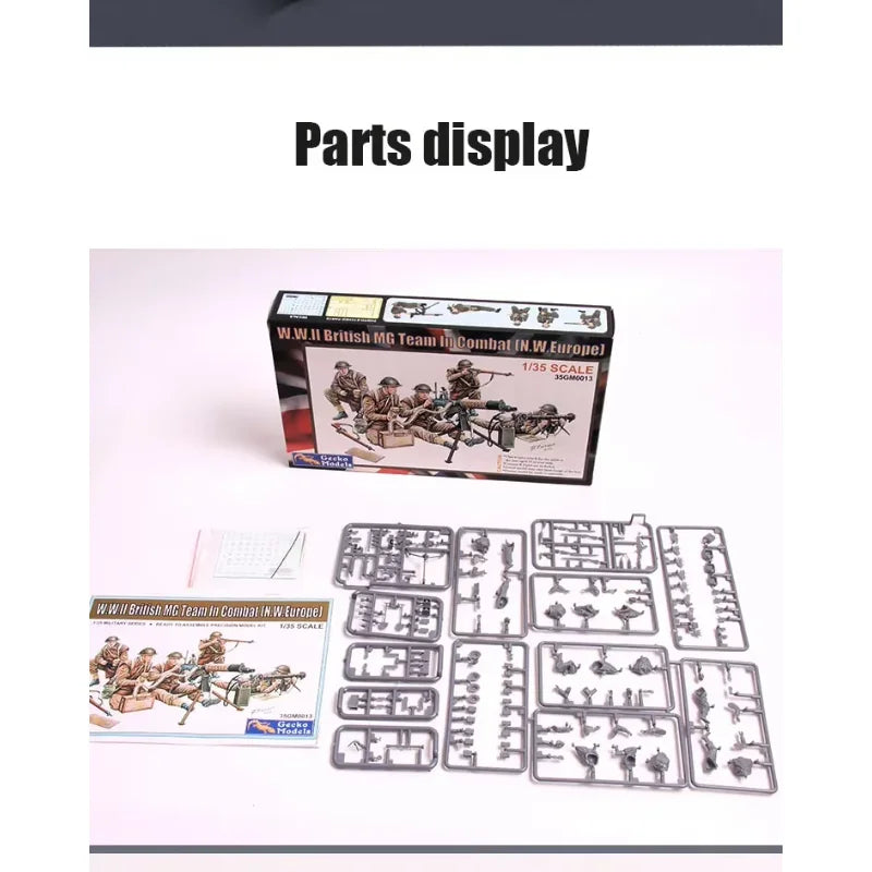 WWII British Vickers Gun Crew 6-Figure Set 1/35 Resin Kit - resin model view 3