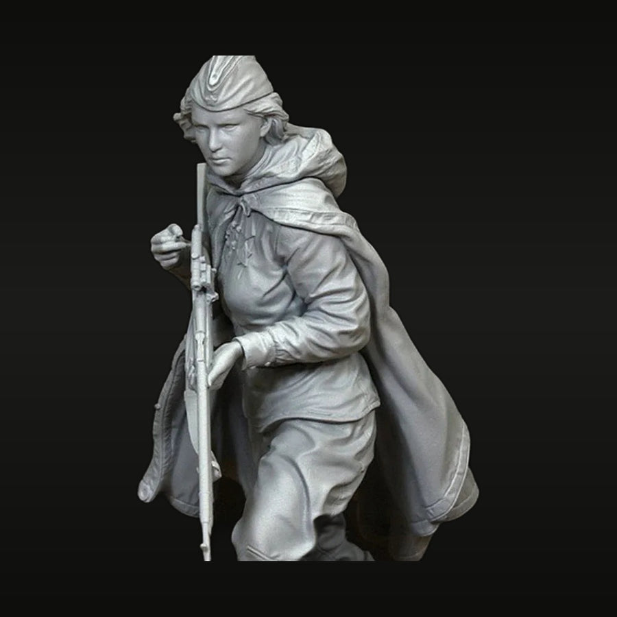 WWII Soviet Red Army Soldier with Mosin-Nagant 1/35 Resin Figure Kit - unpainted resin model kit