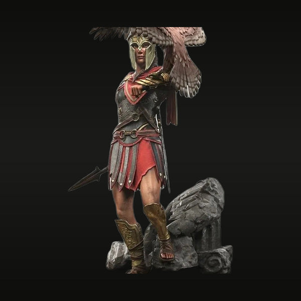 Kassandra - Assassin's Creed Odyssey with Eagle Ikaros and Stone Base 1/24 Resin Figure Kit