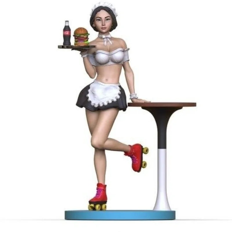 Pinup Female Reclining Figure 75mm Resin Kit - resin model view 2