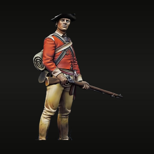 18th Century British Redcoat Infantry Soldier 1/24 Resin Figure Kit