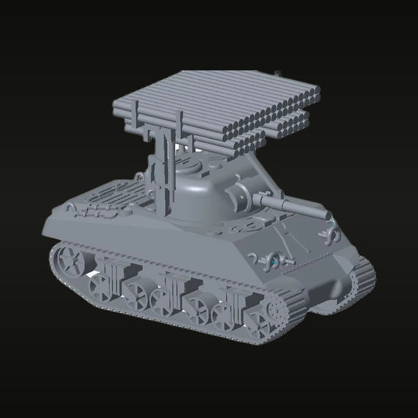 WWII US M4 Sherman T34 Calliope Rocket Launcher Tank 1/144 Resin Vehicle Kit