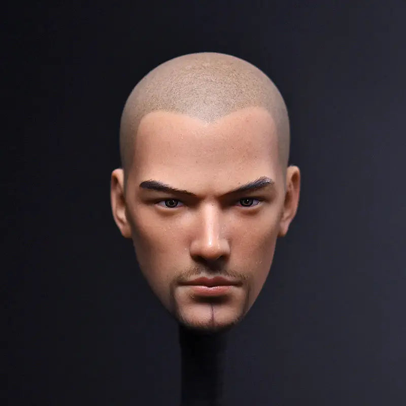 1/6 Scale Holy Monk Head Sculpt PVC Bald Man Asia Head Carving Model Fit 12'' Male Soldier Action Figure Body Dolls Toy