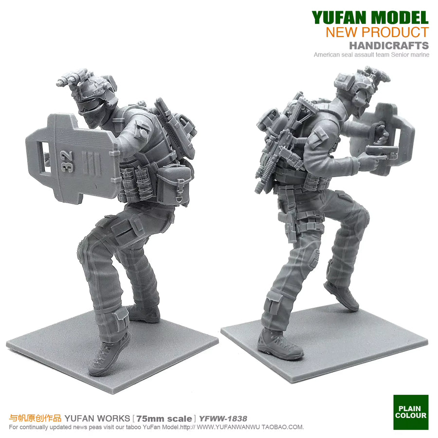 1/24 Soldier Model Kit 75Mm Resin Soldier Unmounted YFWW-1838