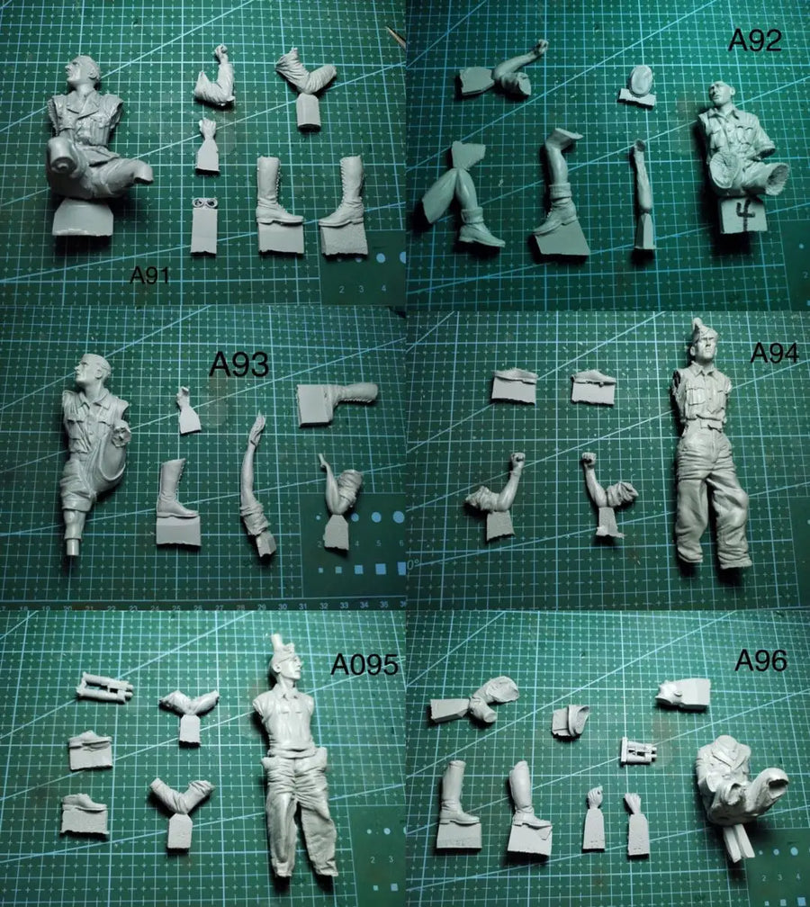 1/16 Resin Model Figure Gk，No Tanks, 6 Figure ,German, Unassembled and Unpainted Kit