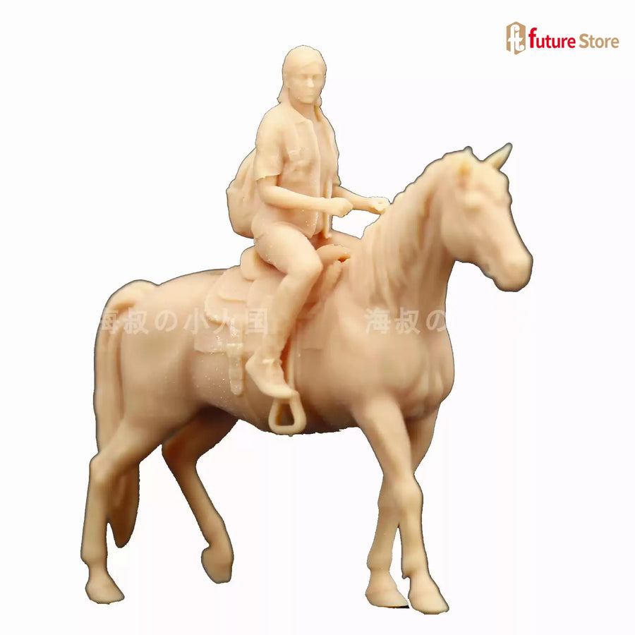 Stylized Female Action Figure Standing Pose 75mm Resin Figure Kit - resin model view 5