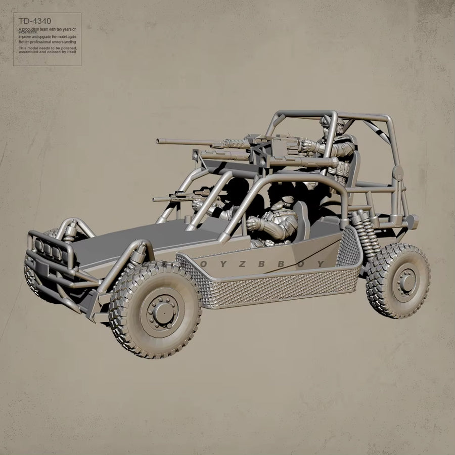 Modern US Tactical Dune Buggy with Gunner & Crew 1/35 Resin Vehicle Kit - resin model view 3