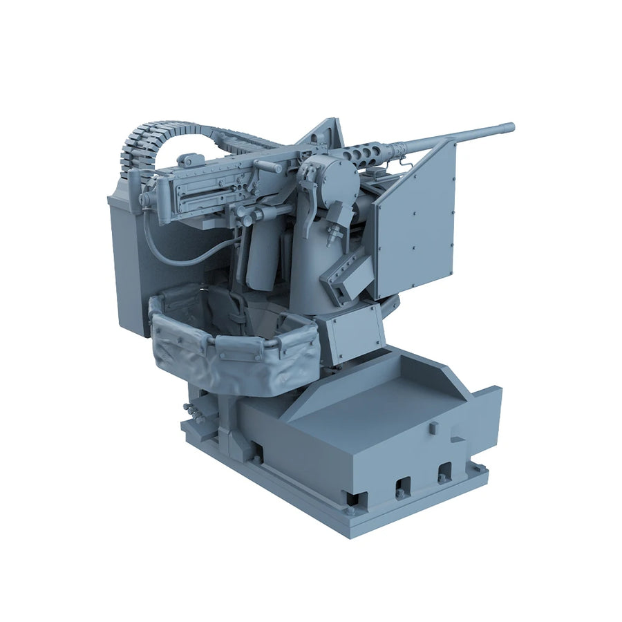 WWII US M1 Machine Gun Mount with Shield 1/72 Resin Accessory Kit - resin model view 2