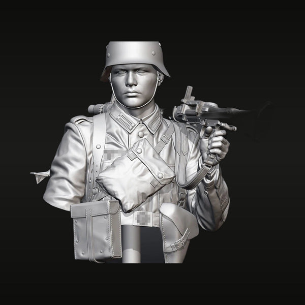 WWII German MG34 Gunner Shoulder Bust 1/10 Resin Kit