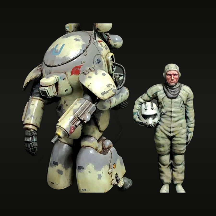 Sci-Fi Mecha Mobile Suit with Pilot Figure 1/35 Resin Model Kit - unpainted resin model kit