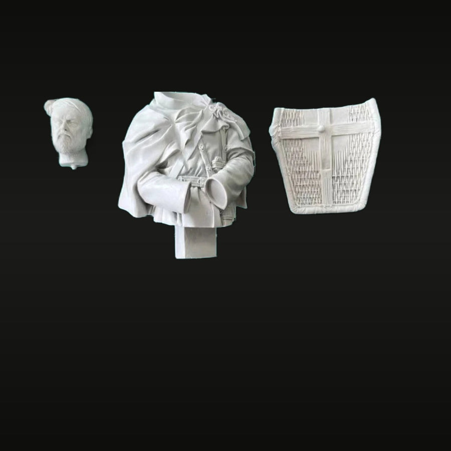 Ancient Germanic Warrior with Shield 1/12 Resin Bust Kit - unpainted resin model kit