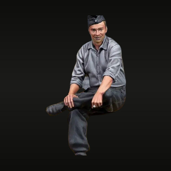 WWII Soviet Tank Crew Member Seated 1/35 Resin Figure Kit