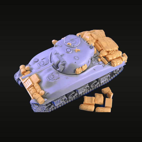 WWII US M4A1 Sherman Medium Tank with Stowage 1/35 Resin Vehicle Kit