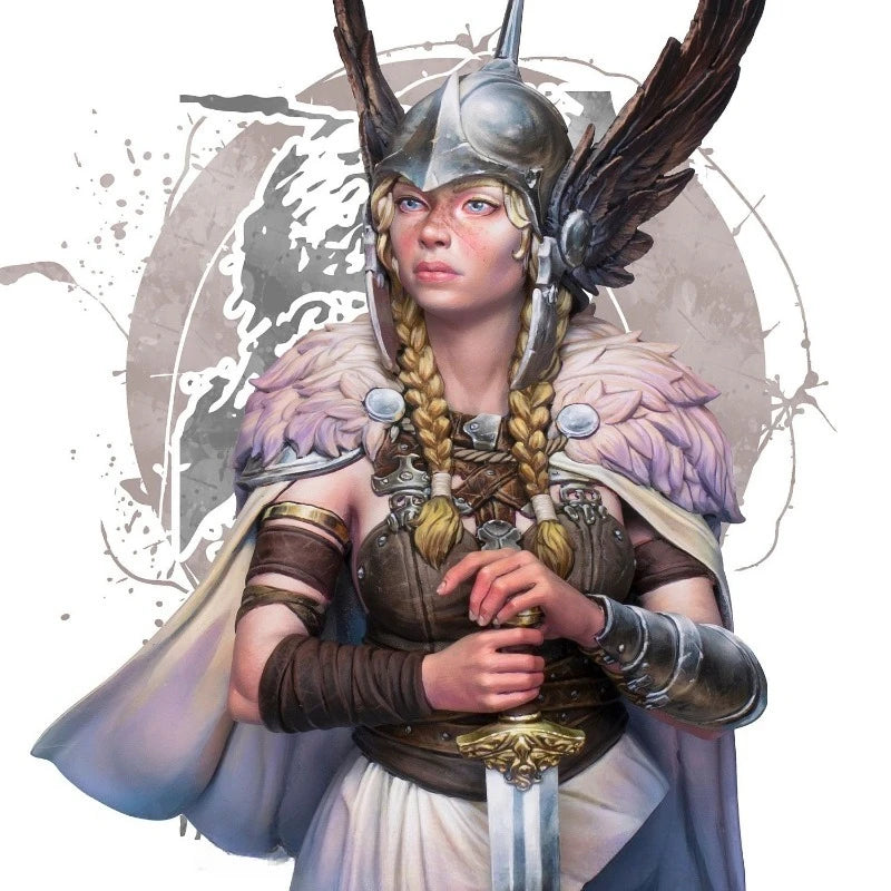 1/10 Scale 115Mm Die-Cast Resin Bust Model Kit Female Warrior Goddess Statue Unassembled and Unpainted