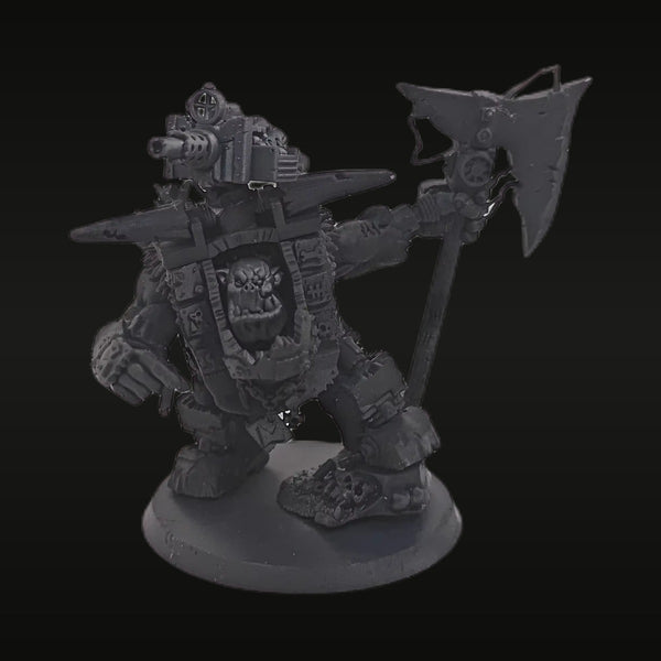 Fantasy Orc Warrior with Axe Heavy Armor 32mm Resin Figure Kit
