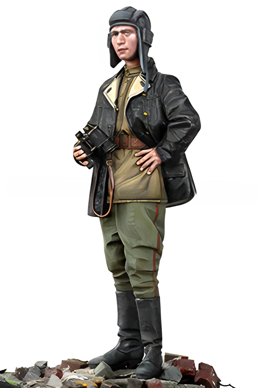 Resin Kit Soviet Tank Commander Unassembled Sculpture for Hobbyists
