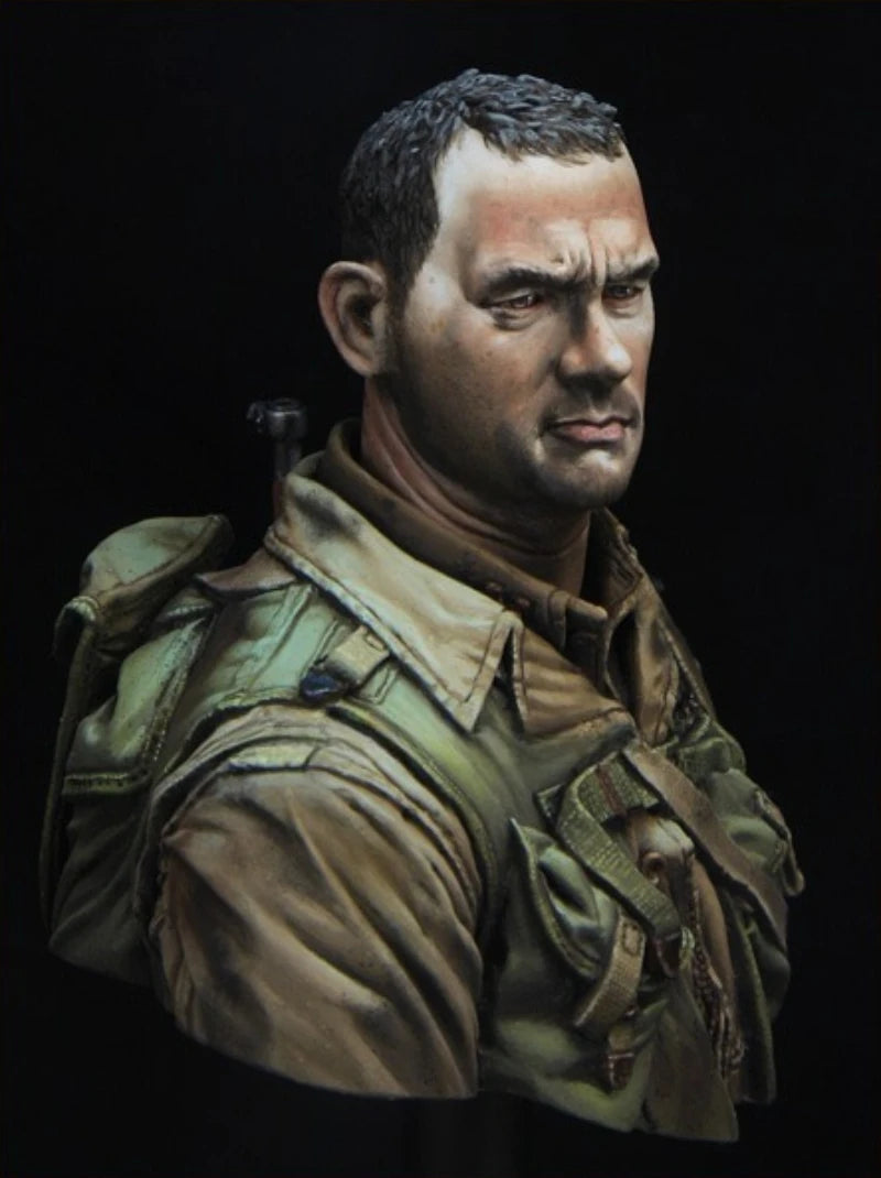 1/10 Scale Die-Cast Resin Bust Model Kit US Army 2Nd Ranger Soldier Statue Unassembled and Unpainted