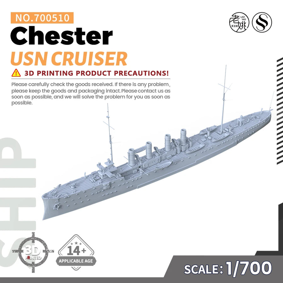 USN Chester Cruiser  SSC510 1/700 1/350 Military Model Kit
