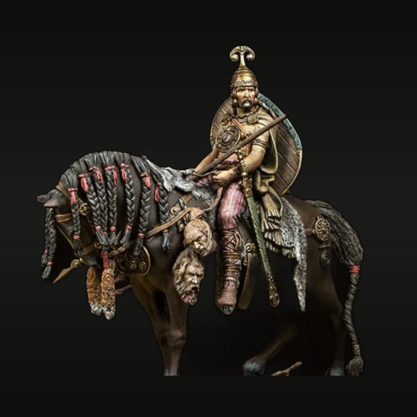 Mounted Celtic Warrior on Elephant 75mm Resin Figure Kit