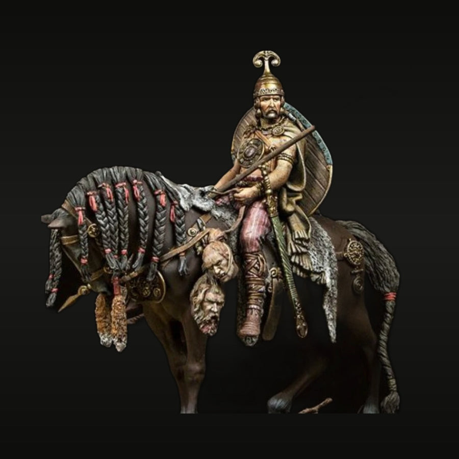 Ancient Greek Hellenistic Commander on War Elephant 75mm Resin Figure Kit - unpainted resin model kit
