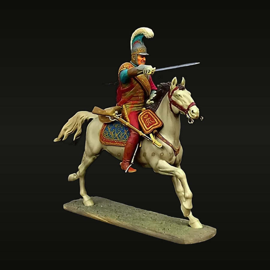 Ottoman Empire Cavalry Officer with Lance 1/32 Resin Mounted Figure Kit - unpainted resin model kit
