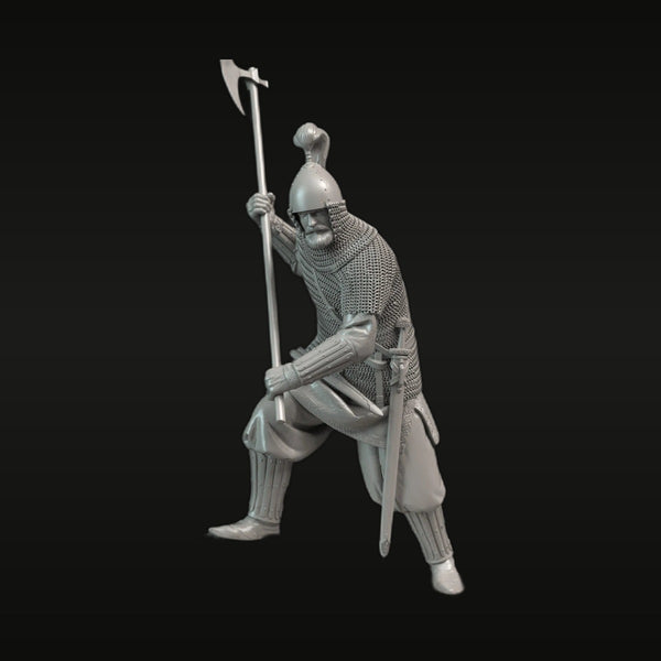 Medieval Knight with Poleaxe - 1/24 Resin Figure Kit