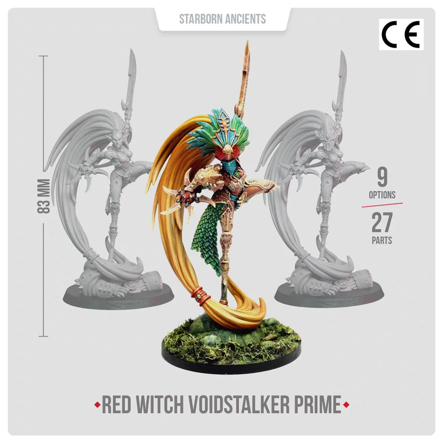 Wargame Resin Kit 28516 Artel W Miniatures Red Witch Voidstalker Prime Collectible Unassembled Sculpture for Hobbyists