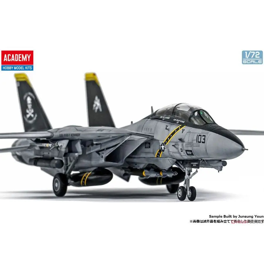 Academy Hobby 12578 1/72 USN F-14B Tomcat `VF-103 Jolly Rogers` (Plastic Model) Custom Collectible Children Toy Birthday Gift