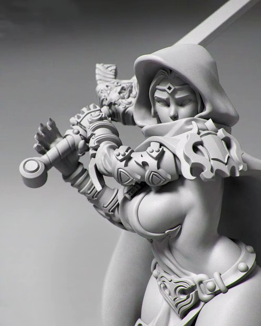 30Mm Resin Model Figure Gk，Female Role， Unassembled and Unpainted Kit