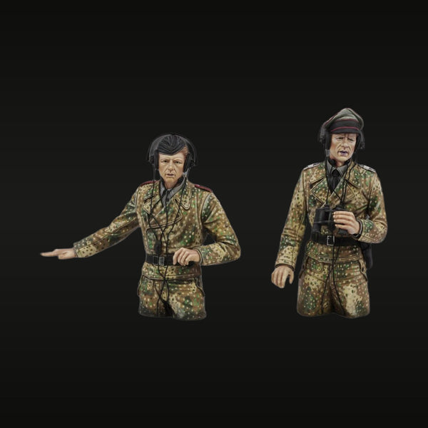 WWII German Panzer Tank Crew Officers Set of 2 1/16 Resin Bust Kit