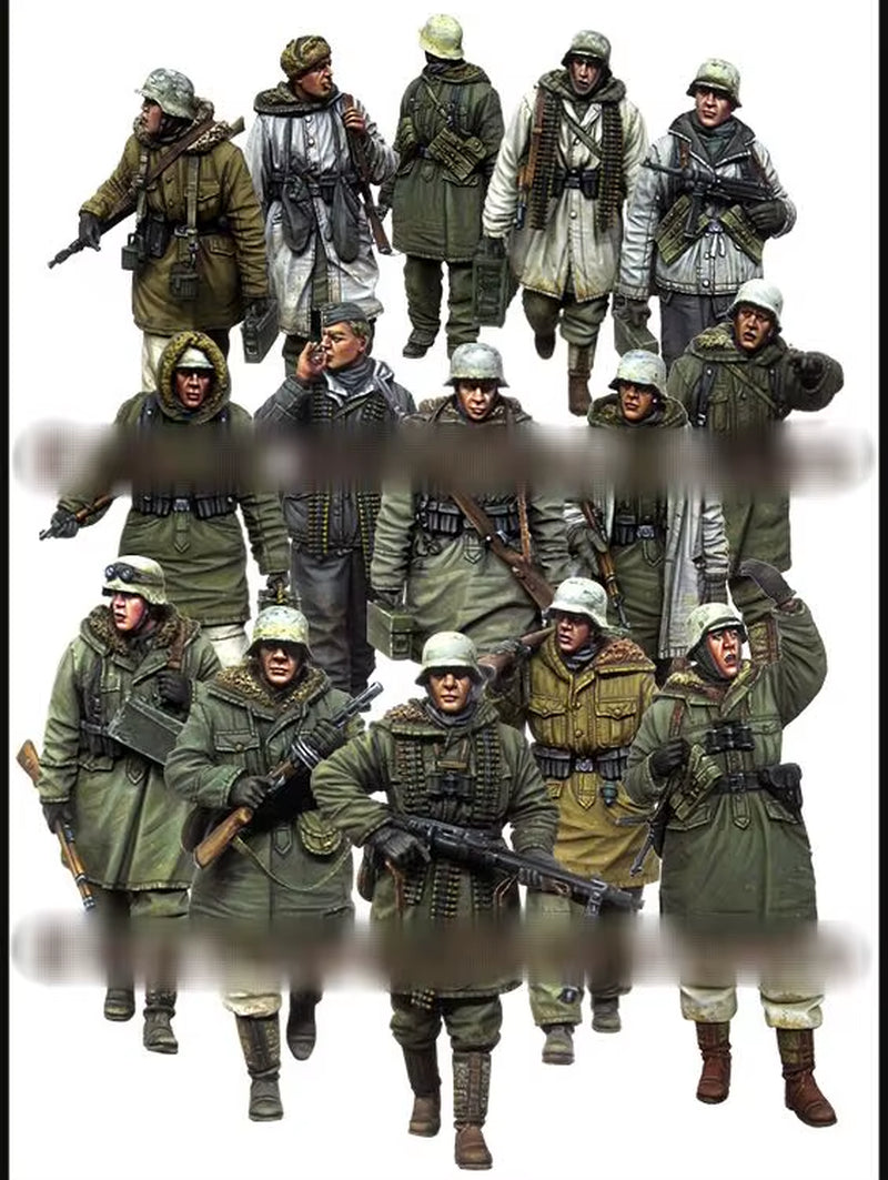 1/35 Resin Model Figure GK，15 Figure , Unassembled and Unpainted Kit