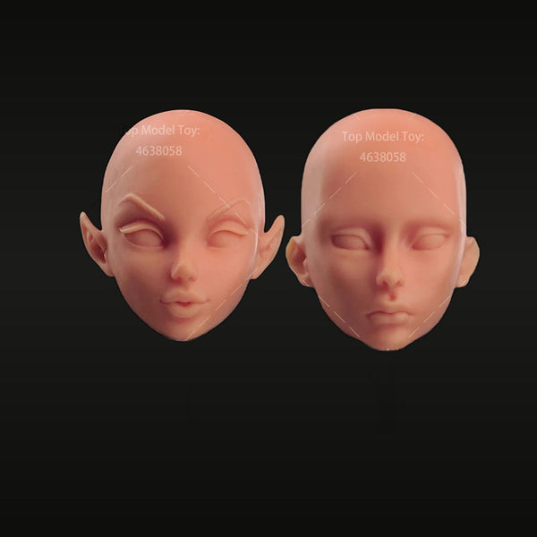 Female Character Head Bust Set (2 Heads) 1/6 Scale Resin Kit
