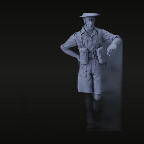 WWII British 8th Army Infantry Soldier 1/35 Resin Figure Kit
