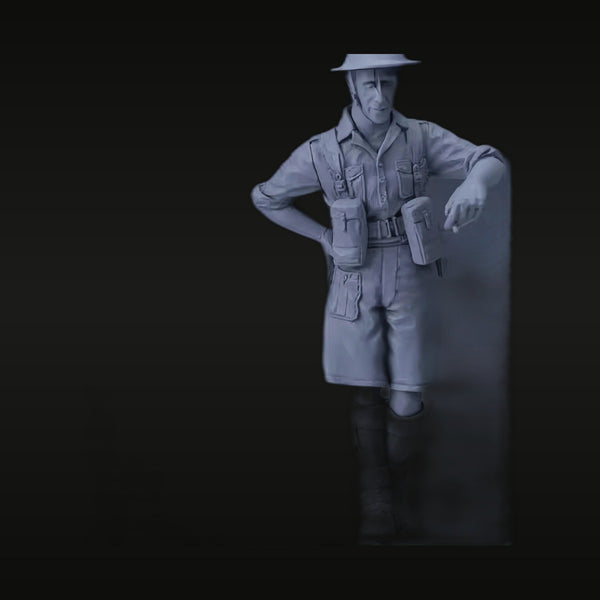 WWII British/Australian Soldier North Africa Slouch Hat 1/35 Resin Figure Kit